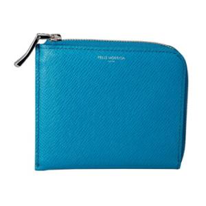 ペッレモルビダ ミニウォレット サックス コンパクト財布 革小物(バルカ) 青色[PELLE MOR...