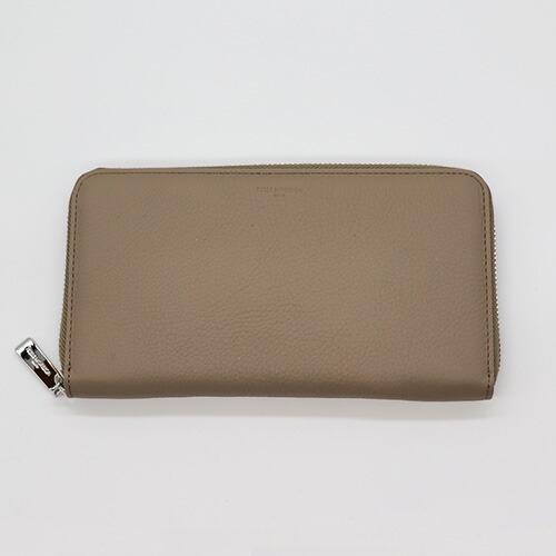 ペッレモルビダ長財布ラウンドファスナーグレージュ Barca(バルカ)ウォレット 牛革PELLEMO...