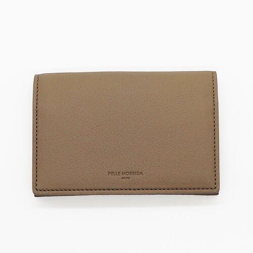 ペッレモルビダ 名刺入れ グレージュ Barca(バルカ)カードケース 牛革 本革 PELLE MO...
