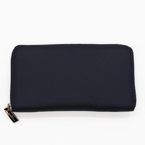 ペッレモルビダ長財布ラウンドファスナー ネイビー Barca(バルカ)ウォレット 牛革 PELLEM...