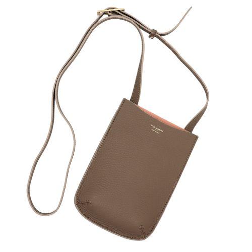 ペッレモルビダ TelaMarina テーラマリーナ 鞄 スマホショルダー グレージュ×ピンクPMO...