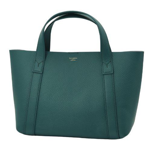 ペッレモルビダテーラマリーナ 鞄  ミニトートバッグ ピーコックグリーン×グレーPMO-TE007S...