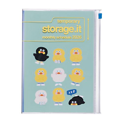 マークス 2026年版手帳 B6月間ブロック ストレージイットブランチブラザー マンスリー+ノート ...