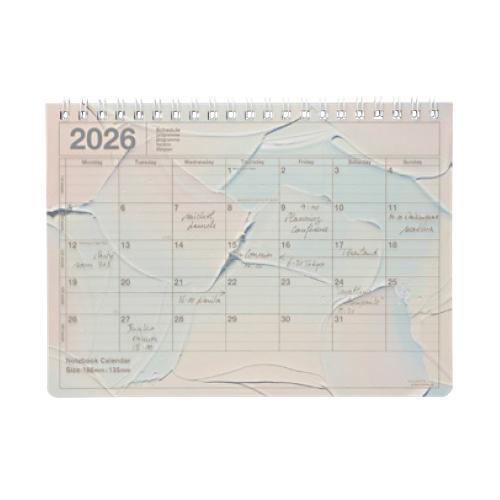 マークス2026年版ノートブックカレンダーM 岡村芳樹 B5変形月間ブロックスケジュール帳 Baby...