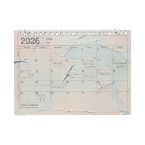 マークス2026年版ノートブックカレンダーS 岡村芳樹 B6変形 月間ブロック スケジュール帳 Ba...