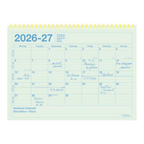 マークス 2026年4月始まり B5変型ノートブックカレンダー M パールミント MARK'S 26...