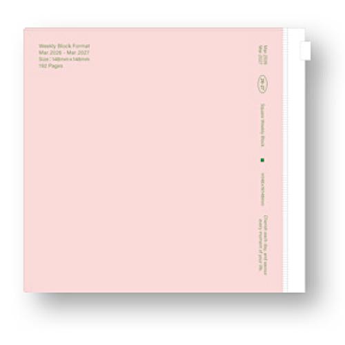 マークス 2026年3月始まり手帳 スクエア 148 週間ウィークリーブロック クリアスライドジッパ...