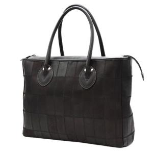 トライオン トートバッグ 大（シボ革）鞄 PANELシリーズ ブラック