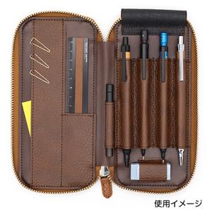 ラダイト レザーラウンドジップペンケース エッ...の詳細画像5
