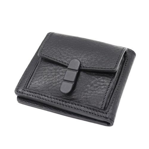 トモエ スモールウォレット ユーティリティーシリーズ 二つ折り財布 本革 ブラック TOMOE UT...