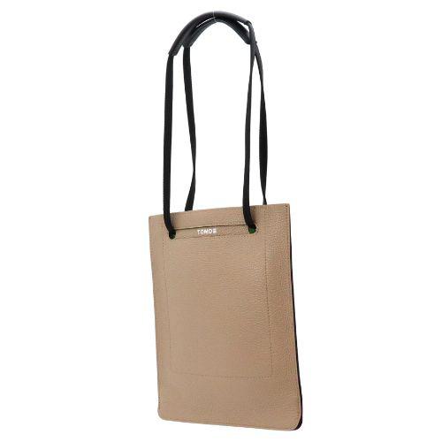 トモエ スマートショルダーバッグ イージーシリーズ 鞄 本革 グレー×ライム TOMOE EASY_...