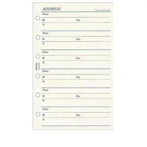 ☆日本能率協会 プチペイジェム システム手帳リフィルミニ6 アドレス(6人分) P502