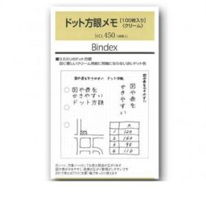日本能率協会 Bindex バイブルサイズ システム手帳リフィル ドット方眼メモ 100枚 450｜bungumarche