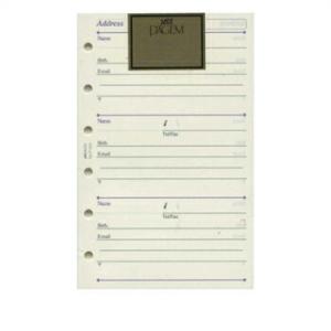 ☆日本能率協会 プチペイジェム システム手帳リフィルミニ6アドレス3人分(ホワイト) P554