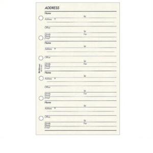 ☆日本能率協会 バインデックス システム手帳リフィルミニ6サイズADDRESS G501