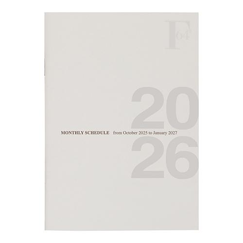 ☆日本ノート 2026年版 手帳 F.O.B COOP A6ミニダイアリーノート マンスリー  ホワ...