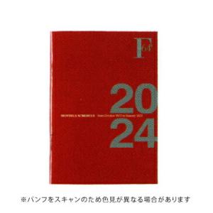 日本ノート 2024年版 手帳 F.O.B COOP A6ミニダイアリーノート マンスリー 濃赤(&apos;...