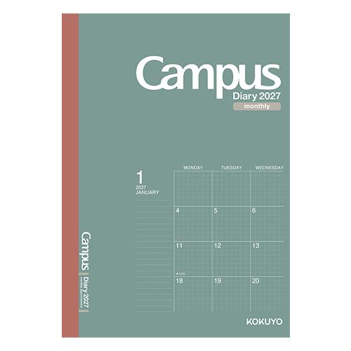 ☆コクヨ 2027年版1月始まり手帳 Campus キャンパスダイアリー マンスリー 方眼罫タイプ ...
