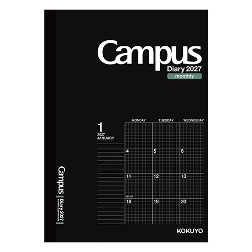 ☆コクヨ 2027年版1月始まり手帳 Campus キャンパスダイアリー マンスリー 方眼罫タイプ ...