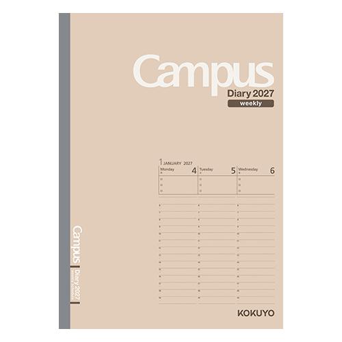 ☆コクヨ 2027年版1月始まり手帳 Campus キャンパスダイアリー ウィークリー バーチカルタ...