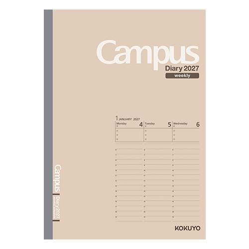 ☆コクヨ 2027年版1月始まり手帳 Campus キャンパスダイアリー ウィークリー バーチカルタ...