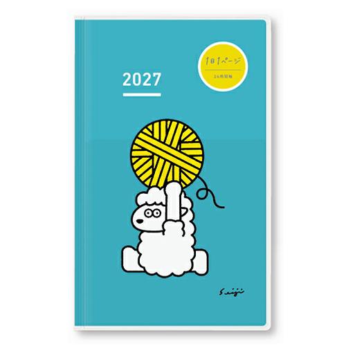 コクヨ 2027年版1月始まりジブン手帳 DAYs mini 限定 松本セイジ 羊柄 B6スリム ブ...
