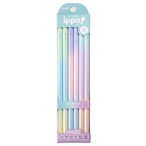 トンボ鉛筆 ippo!イッポ かきかた鉛筆 グラデーションカラー B 1ダース（12本入）六角軸 Tombow KB-KUB01-B