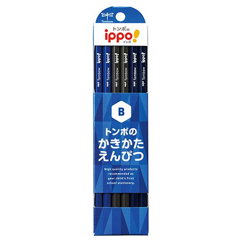 トンボ鉛筆 ippo!イッポ かきかたえんぴつ 鉛筆 プレーン B 六角軸 1ダース(12本入)  ...