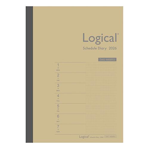 ナカバヤシ 2026年版手帳 ロジカルダイアリー 見開き2週間 表紙Bタイプ A5 月曜始まり クラ...