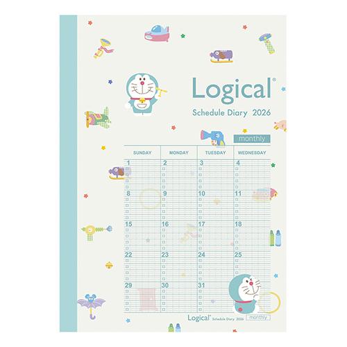 ナカバヤシ 2026年版手帳 ロジカルダイアリー 月間 ノートタイプSD B6 アイムドラえもん 日...