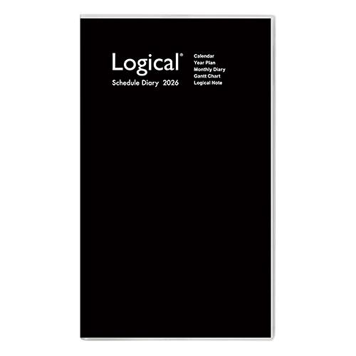 ナカバヤシ2026年版手帳ロジカルダイアリーカバータイプB5スリム月間＆ガントチャート月曜始 ブラッ...