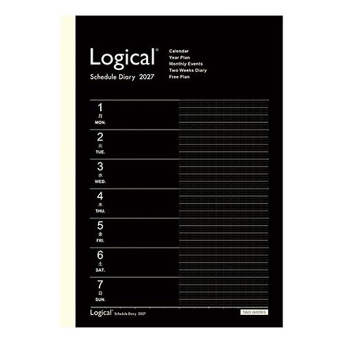 ☆ナカバヤシ 2027年版手帳 ロジカルダイアリー 見開き2週間 表紙Aタイプ A5 月曜始まり ブ...