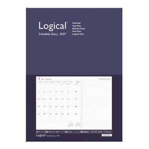 ☆ナカバヤシ 2027年版手帳 ロジカルダイアリー カバータイプ B5月間ブロック＆月間リスト・ノート 月曜始まり ブルー NS-B506-27B