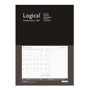 ☆ナカバヤシ 2027年手帳 ロジカルダイアリー カバータイプ A5月間ブロック＆月間リスト・ノート 月曜始まり ブラック NS-A506-27D