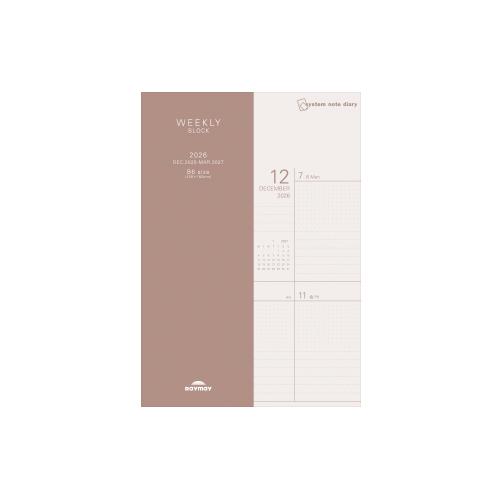レイメイ藤井 2026年版手帳 システムノートダイアリー B6 ウィークリーブロック SYSTEM ...