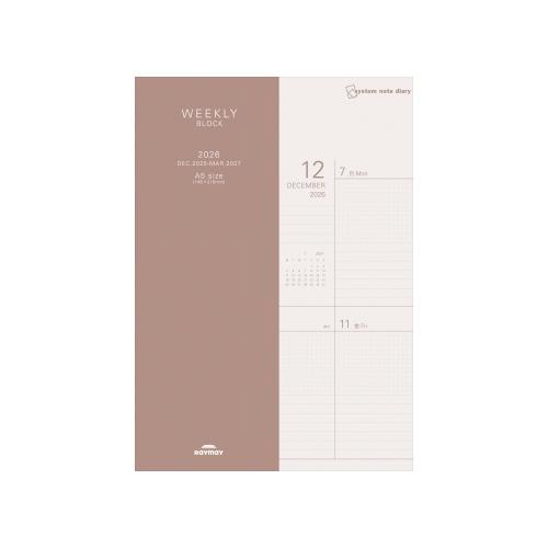 レイメイ藤井 2026年版手帳 システムノートダイアリー A5 ウィークリーブロック SYSTEM ...