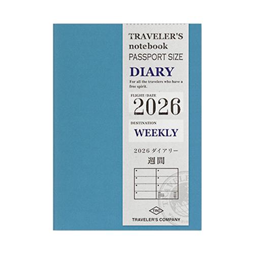 デザインフィル 2026年版手帳トラベラーズノート リフィル 週間 パスポートサイズ  144980...