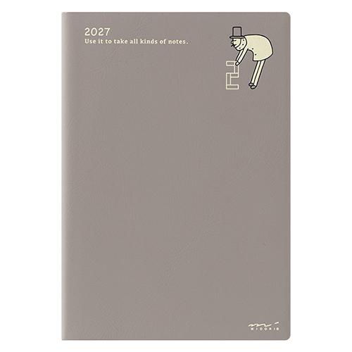 ☆デザインフィル 2027年版手帳 ポケットダイアリー B6 月間ブロック+1週間/メモ オジサン柄...