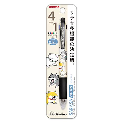 マインドウェイブ 多機能ペン サラサマルチ 0.5mm4色ボールペン+シャープ しばんばん SARA...