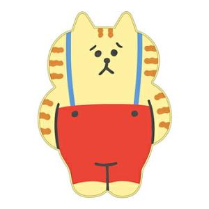 マインドウェイブ ごろごろにゃんすけ ダイカットマット サスペンダーくん MIND WAVE 952...