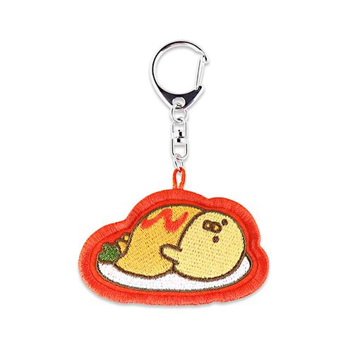 マインドウェイブ ぴよこ豆 刺繍キーホルダー オムライス レッド MIND WAVE 95494