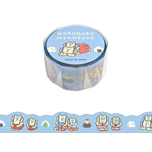 マインドウェイブ ごろごろにゃんすけ マスキングテープ ダイカット サスペブルー MIND WAVE...