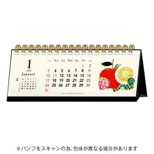 ☆クローズピン 2027年版 TomokoHayashi PCスリム 卓上カレンダー 旬果 syun...