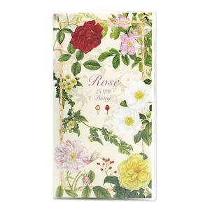 フロンティア 2026年版手帳 SS 携帯サイズ Michie(山田道恵) クラシックローズ 生成り地 FRONTIA DY-146