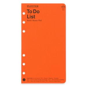 PLOTTER プロッター リフィルメモパッド ToDoリスト 50枚 バイブルサイズ システム手帳...