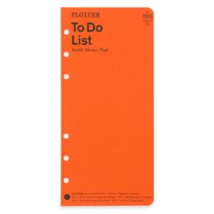 PLOTTER プロッター リフィルメモパッド ToDoリスト 50枚 ナローサイズ システム手帳リ...