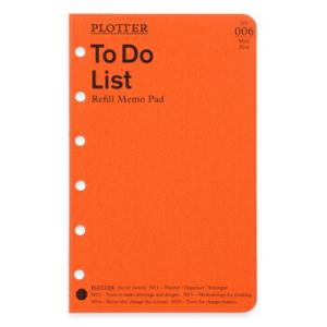 ☆PLOTTER プロッター リフィルメモパッド ToDoリスト 50枚 ミニサイズ システム手帳リ...