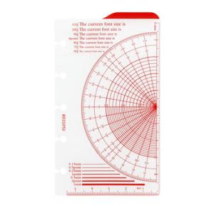 ☆PLOTTER プロッター 0009 システム手帳リフィル スケール下敷 ミニ5サイズ 77717063｜文具マルシェ