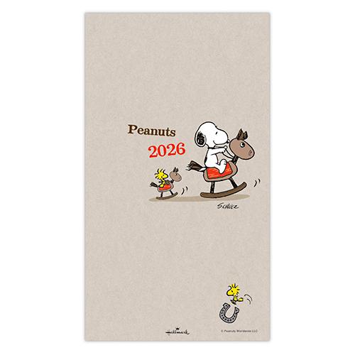 ホールマーク 2026年版手帳 SNOOPY スリムマンスリーダイアリー スヌーピーと木馬 ピーナッ...