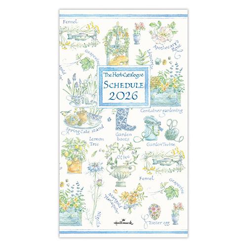 ホールマーク 2026年版手帳 スリムマンスリーダイアリー ハーブカタログ  HALLMARK 84...